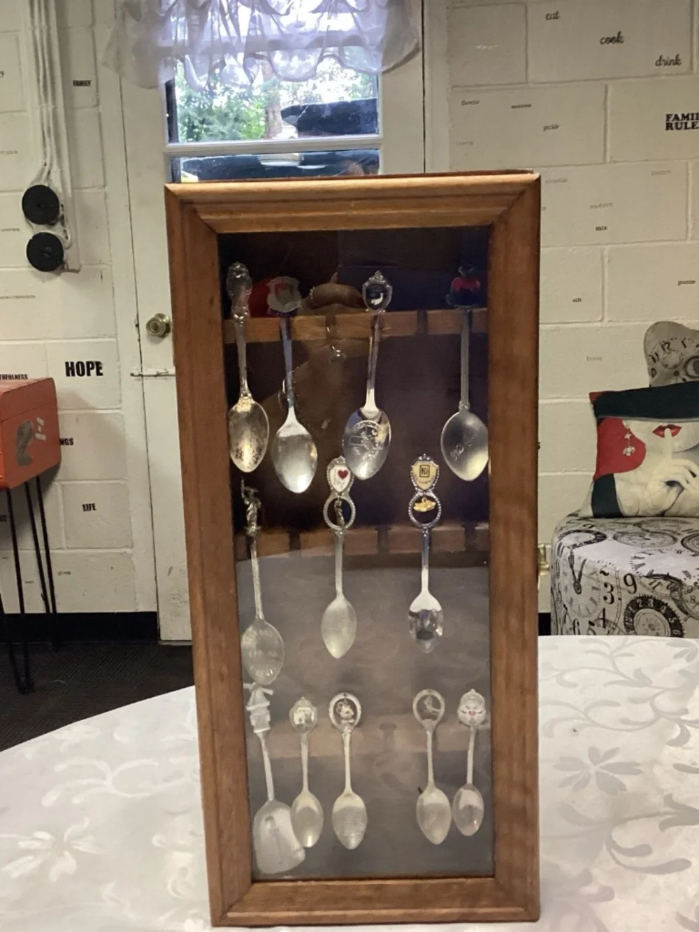 SPOON COLLECTION IN GLASS CASE